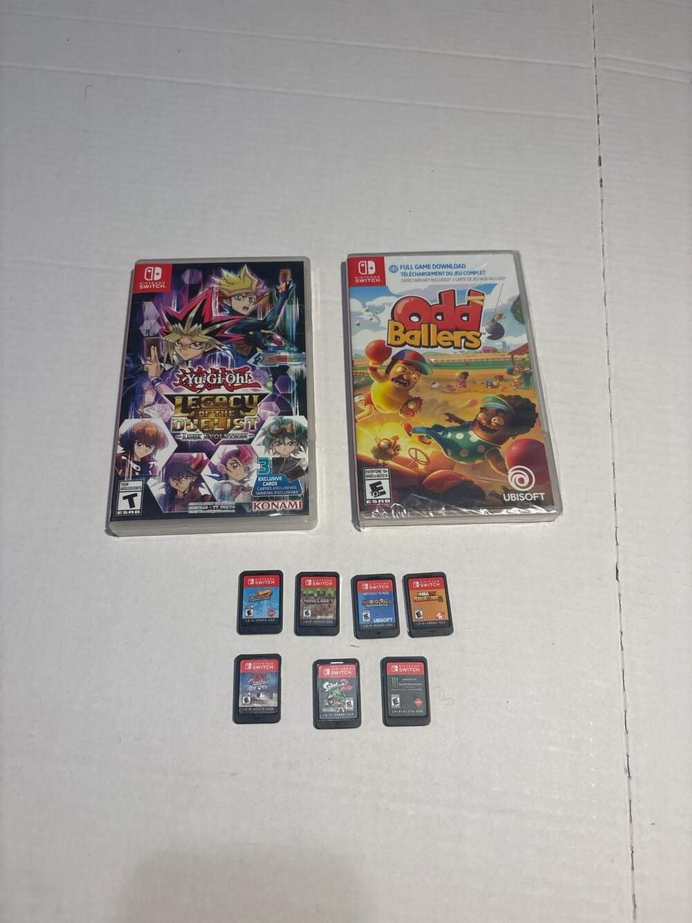 Nintendo Switch 9 Game Bundle Yu-Gi-Oh! Legacy of the Duelist, Minecraft, Mario